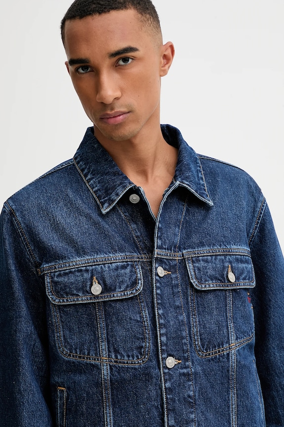 Джинсова куртка Diesel D-BARCY JACKET темно-синій A03885.09I27