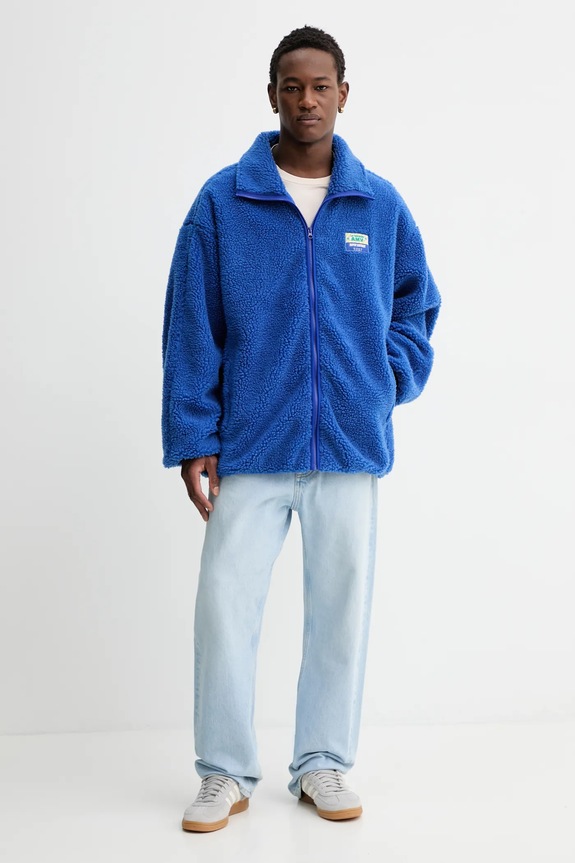 American Vintage hanorac fleece MHOK17A bleumarin AA00