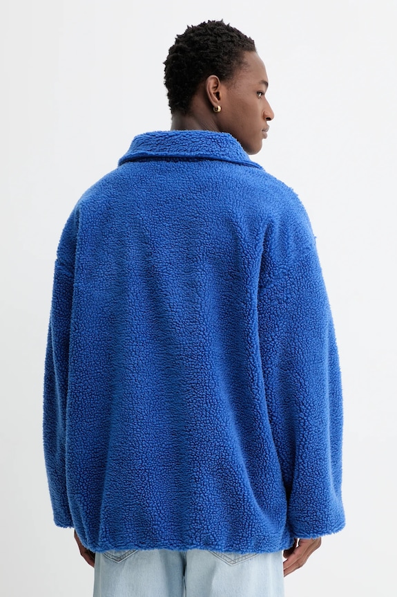 Îmbrăcăminte American Vintage hanorac fleece MHOK17A bleumarin