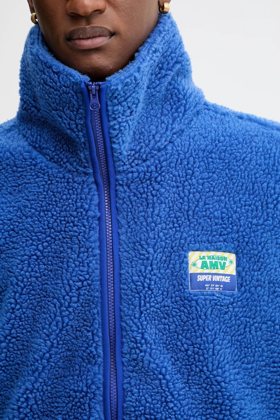 American Vintage hanorac fleece MHOK17A bleumarin