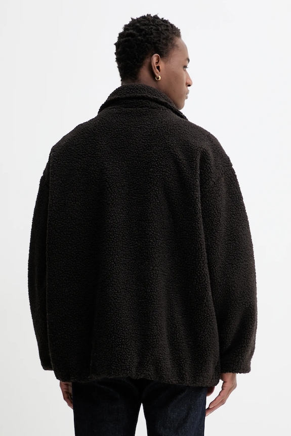 Îmbrăcăminte American Vintage hanorac fleece MHOK17A maro