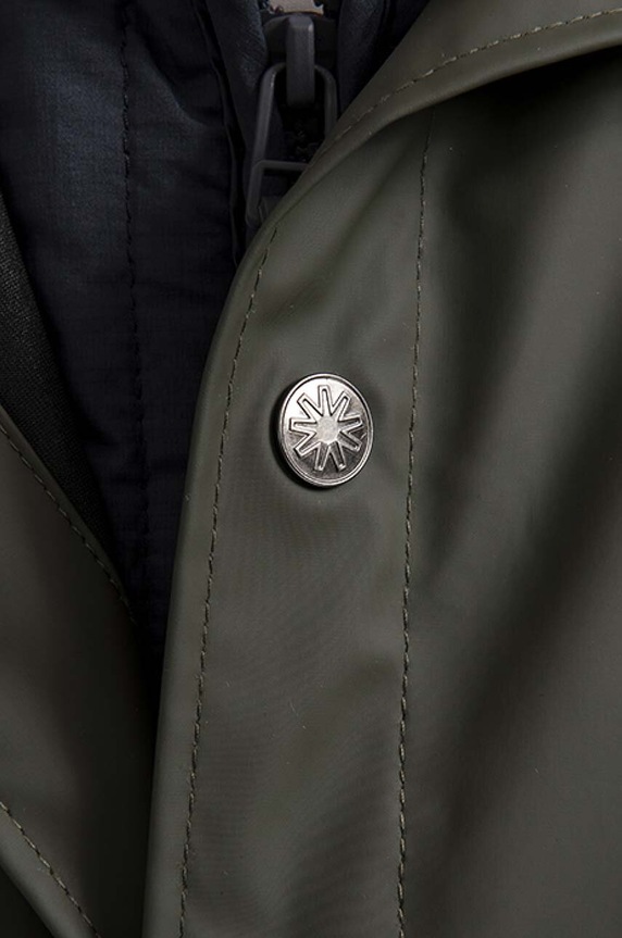 Nepremokavá bunda Rains Longer Jacket 18360.GREEN zelená