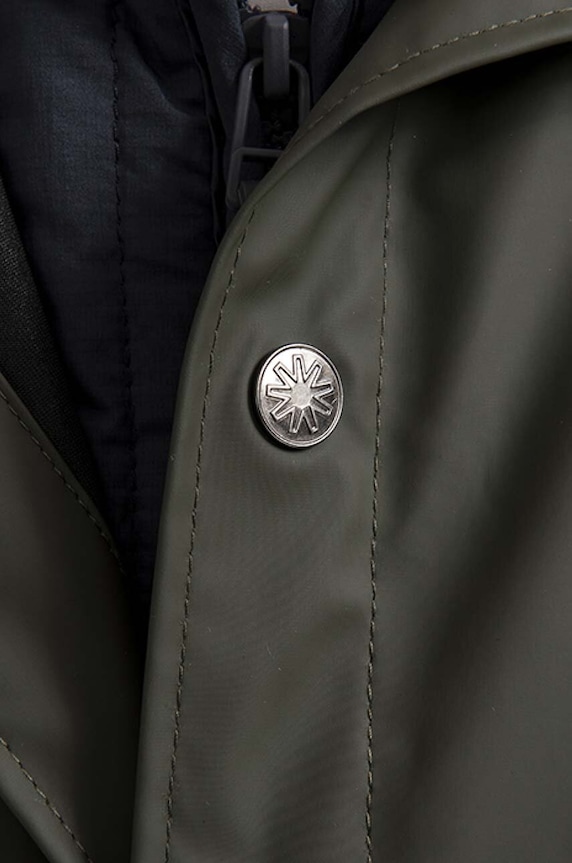 Nepremokavá bunda Rains Longer Jacket 18360.GREEN zelená