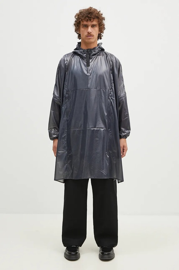 Rains rain jacket Long Ultralight Anorak with black 18810.BLACK