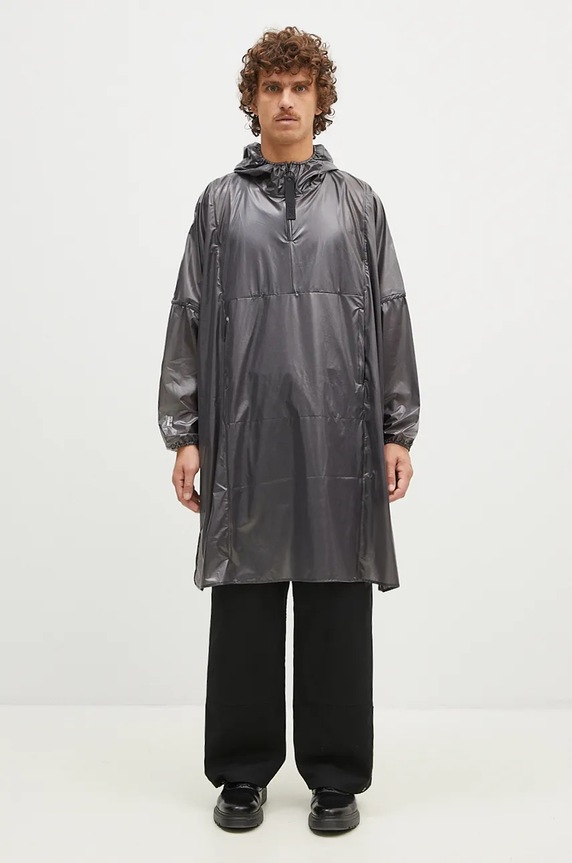 Kišna jakna Rains Long Ultralight 18770 BLACK bez tople podstave crna 18770.BLACK