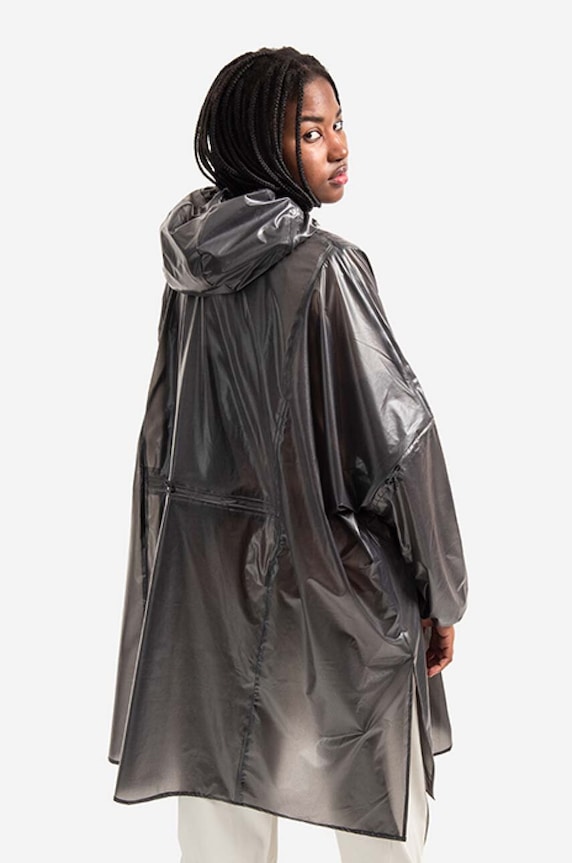 Nepromokavá bunda Rains Long Ultralight 18770 BLACK 18770.BLACK černá