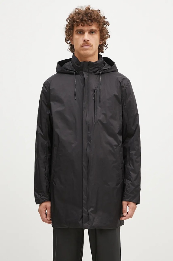 Rains jacket Padded Nylon Coat with black 15480.BLACK