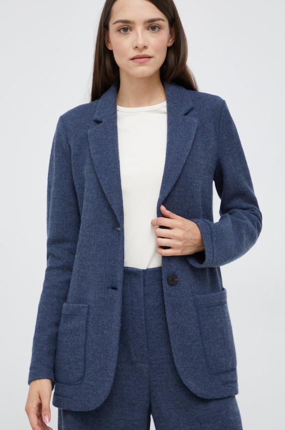 Піджак з домішкою вовни Emporio Armani з додаванням вовни темно-синій 8N2G8A.2JFGZ.NOS