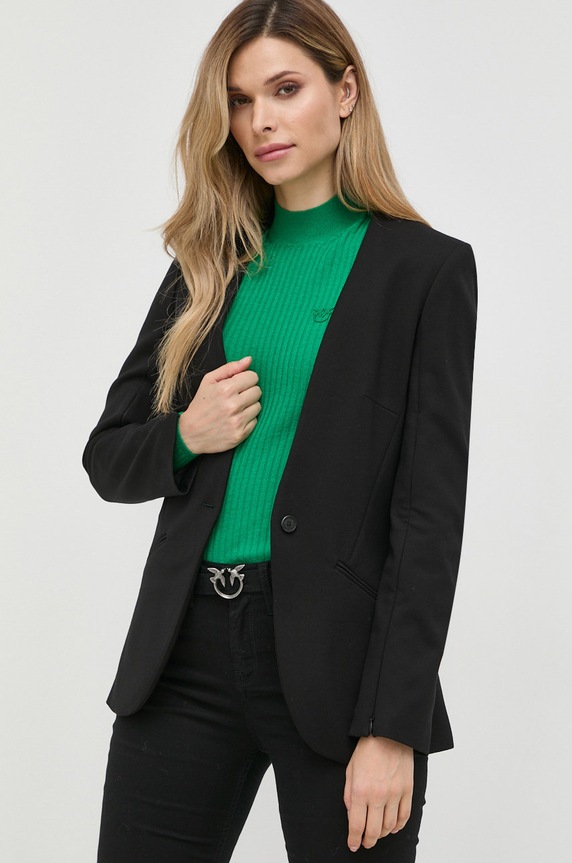 Karl Lagerfeld marynarka dzianina czarny 225W1400