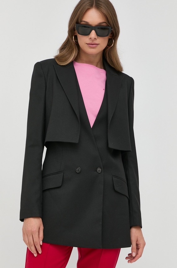 Karl Lagerfeld marynarka tkanina czarny 225W1402