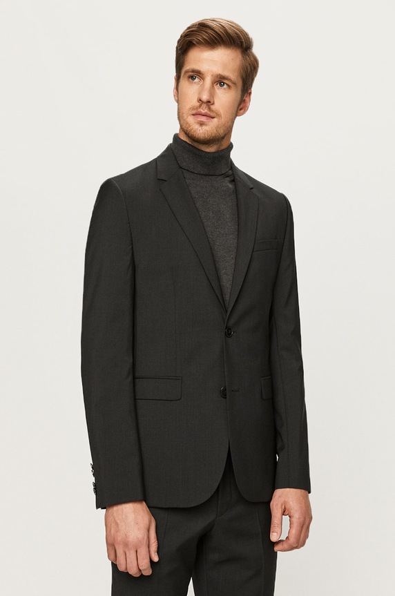 HUGO - Marynarka Extra Slim 50370301.NOS 50370301.NOS szary