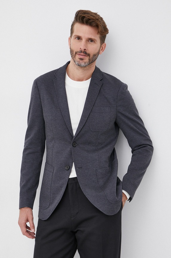Sako Selected Homme slim šedá 16079749.DarkSapphi