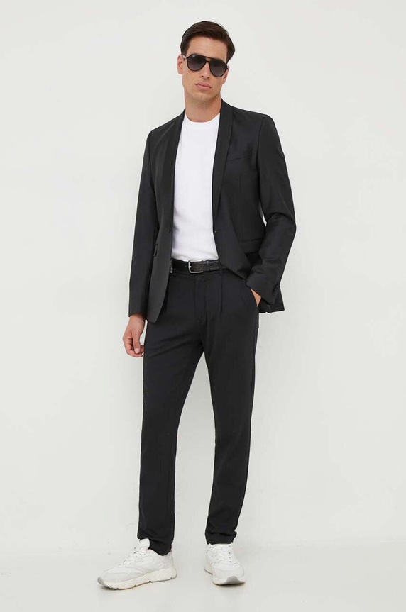 Karl Lagerfeld marynarka wełniana 500096.155225 czarny AA00