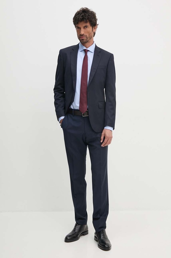 BOSS gyapjú kabát 50469171 sötétkék AA00