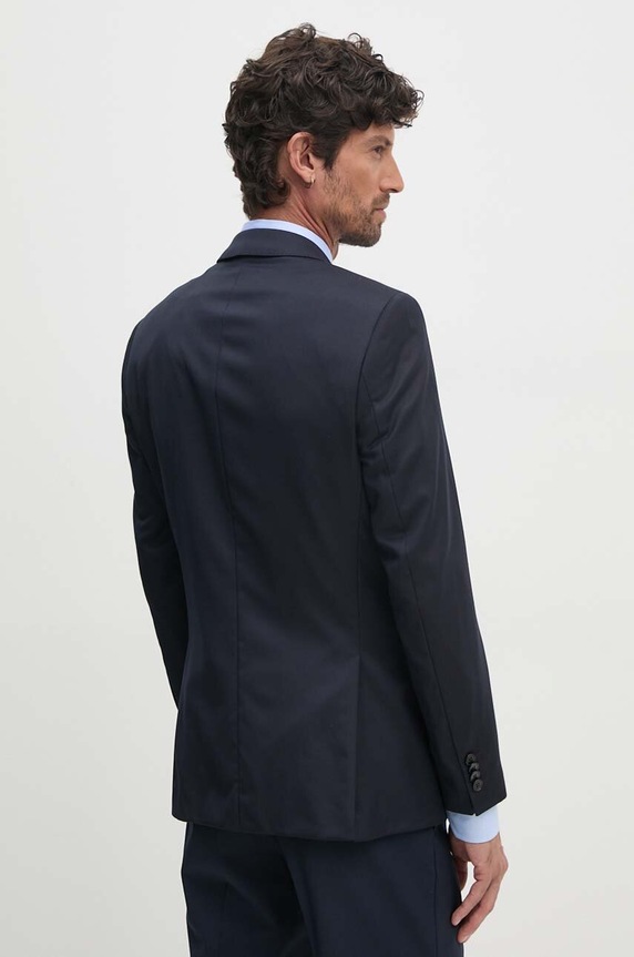 Ruházat BOSS gyapjú kabát 50469171 sötétkék