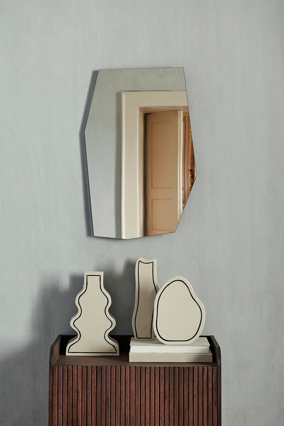 ferm LIVING lustro ścienne Shard Mirror 1104267265 czarny AA00