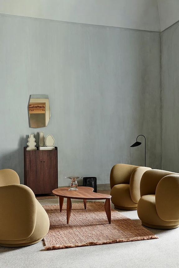 Salon i sypialnia ferm LIVING lustro ścienne Shard Mirror 1104267265 czarny