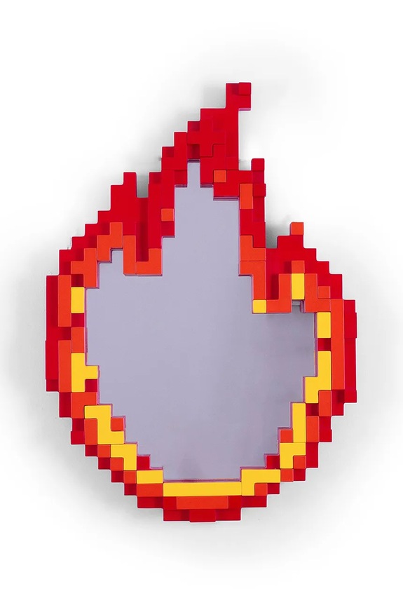 Seletti fali tükör Pixel 68 x 48,2 x 3,8 cm piros 17056