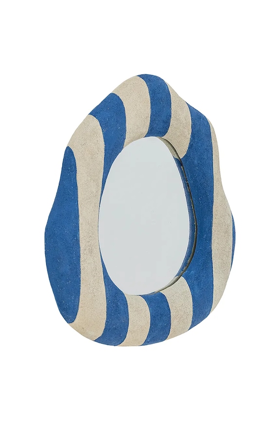 Bloomingville oglinda de perete Travis 39,5 x 38,5 x 3,5 cm 82063004 albastru AA00