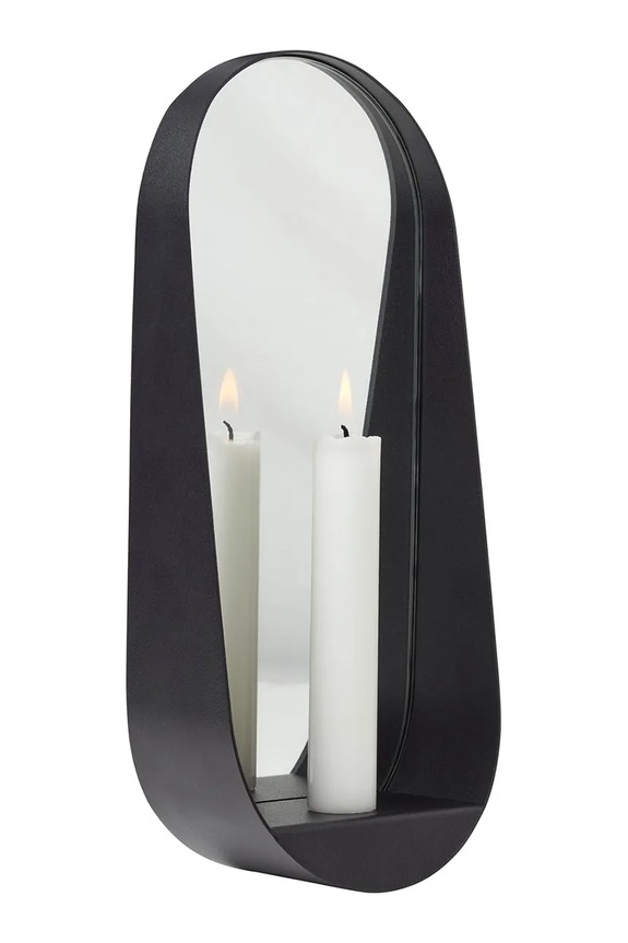 Gejst oglindă de perete din oţel inoxidabil 28 x 6,5 cm negru G10400