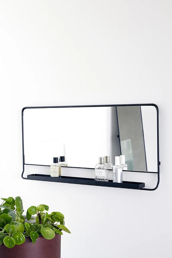 House Doctor καθρέφτης τοίχου από χάλυβα 80 x 40 cm 207290801 μαύρο AA00