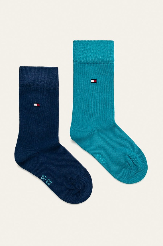 Detské ponožky Tommy Hilfiger (2-pak) dlhé ponožky modrá 391334