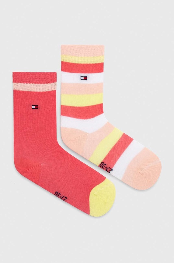 Tommy Hilfiger skarpetki dziecięce 2-pack skarpetki długie różowy 354009001
