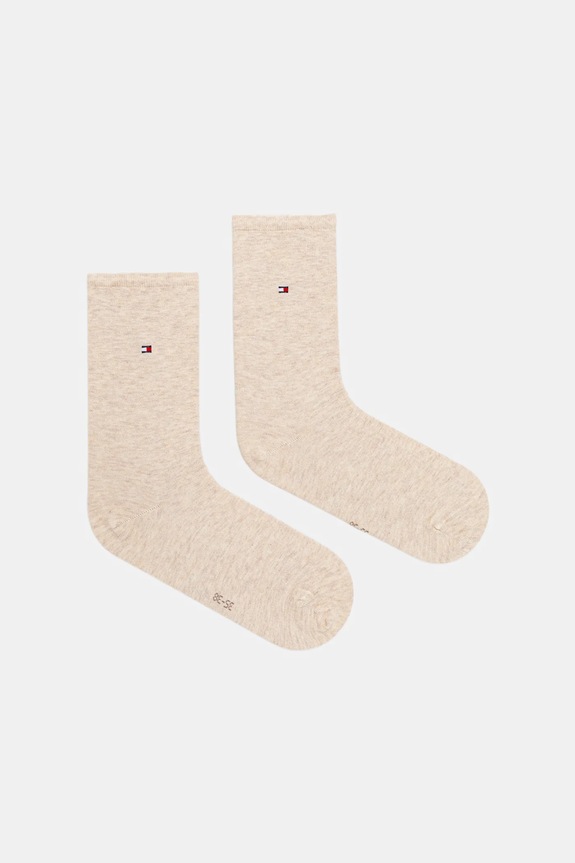 Tommy Hilfiger - Κάλτσες (2-pack) ψηλές κάλτσες μπεζ 371221