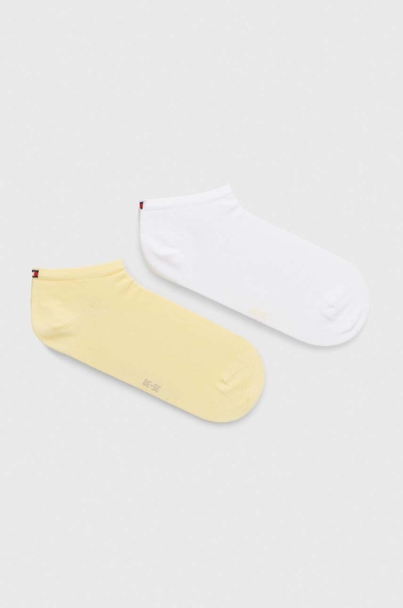 Tommy Hilfiger skarpetki 2-pack skarpetki krótkie żółty 343024001