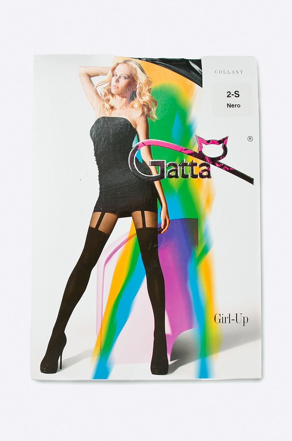 Gatta - Pančuchové nohavice Girl-Up čierna GIRL.1.