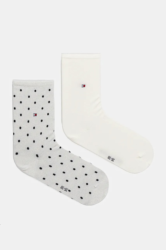 Tommy Hilfiger zokni 2 pár mintás ezüst 100001493
