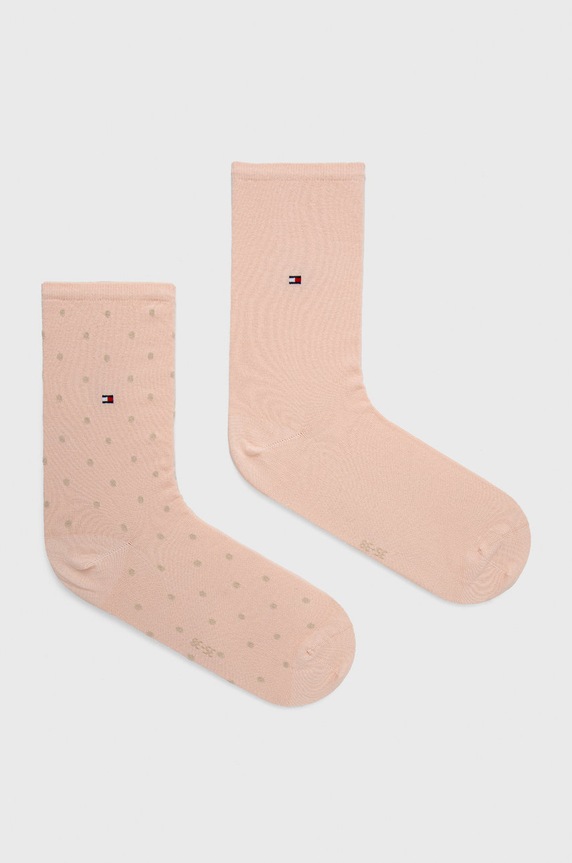 Tommy Hilfiger skarpetki (2-pack) skarpetki długie różowy 100001493
