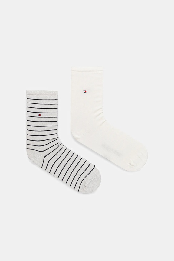 Tommy Hilfiger sosete 2-pack sosete lungi alb 100001494