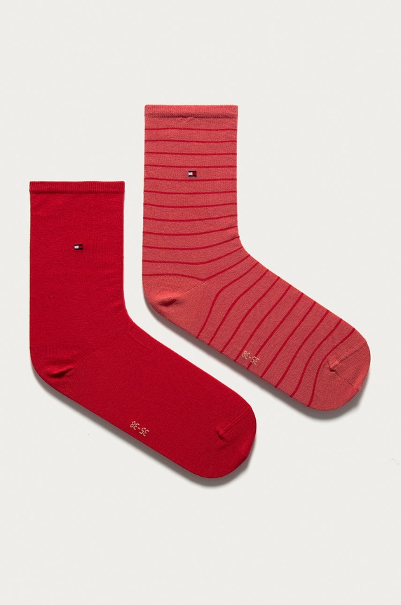 Tommy Hilfiger skarpety damskie 2-pack skarpetki długie różowy 100001494