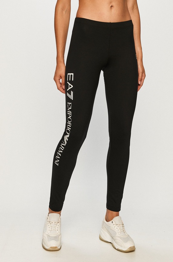 EA7 Emporio Armani - Legginsy 8NTP63.TJ01Z z elastanem czarny 8NTP63.TJ01Z