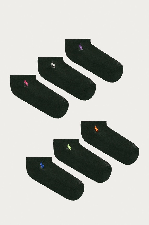 Polo Ralph Lauren - Stopki (6-pack) 455747502005 skarpetki krótkie czarny 455747502005