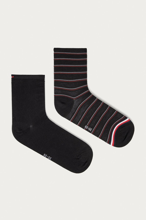 Tommy Hilfiger - Κάλτσες (2-pack) ψηλές κάλτσες μαύρο 100002817