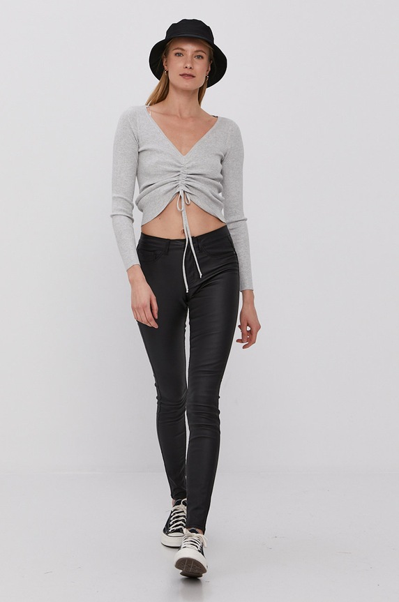 Pieces Spodnie 17108412 czarny AA00