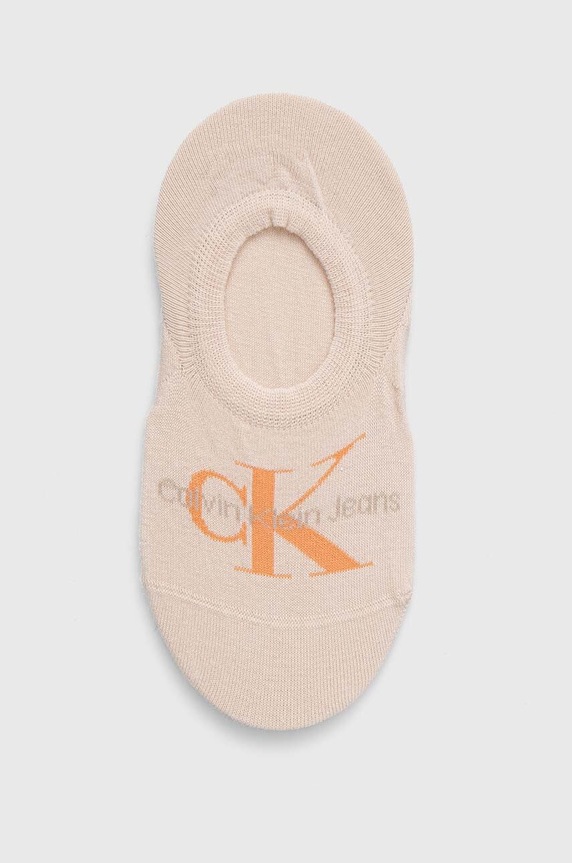 Κάλτσες Calvin Klein Jeans κοντές κάλτσες μπεζ 701218751.NOS
