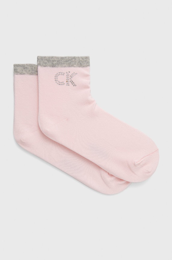 Ponožky Calvin Klein krátké ponožky růžová 701218782.NOS