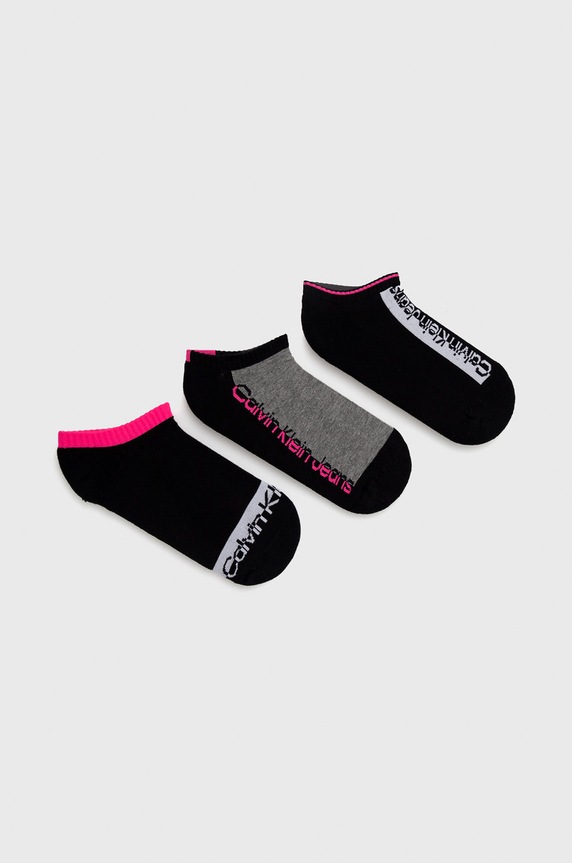 Calvin Klein skarpetki (3-pack) skarpetki krótkie czarny 701218753.NOS