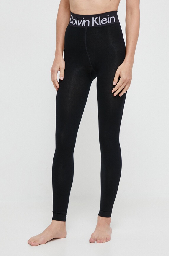 Calvin Klein legginsy z elastanem czarny 701226027.NOS
