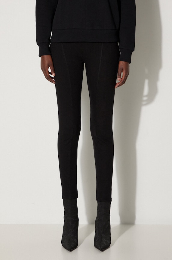 Alpha Industries legginsy bawełniane gładkie czarny 136050.03