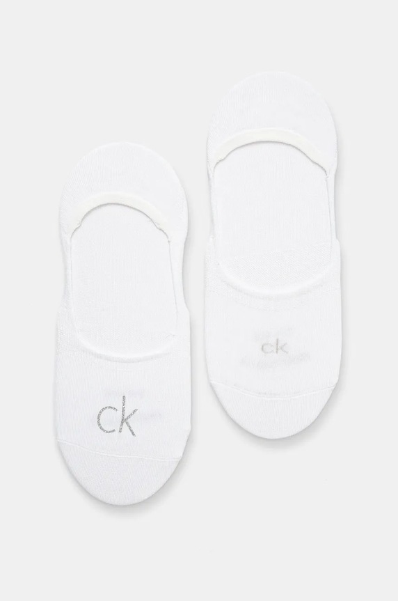 Čarape Calvin Klein 2-pack niske čarape bijela 701228800.NOS