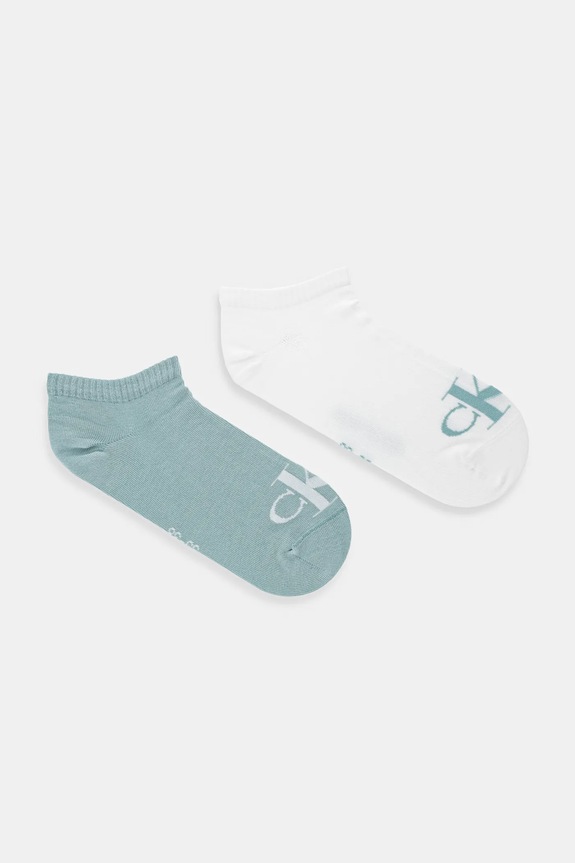 Nogavice Calvin Klein Jeans 2-pack Prijazno od planeta turkizna 701228815.NOS