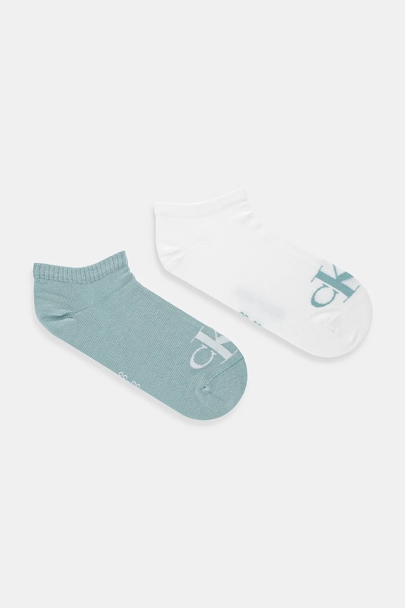 Nogavice Calvin Klein Jeans 2-pack Prijazno od planeta turkizna 701228815.NOS