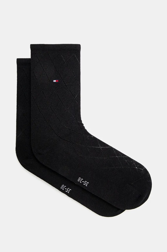 Κάλτσες Tommy Hilfiger ψηλές κάλτσες μαύρο 701228933.NOS