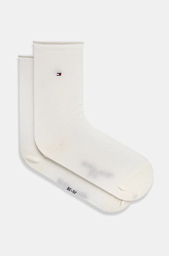 Чорапи с вълна Tommy Hilfiger чорапи бежов 701228935.NOS