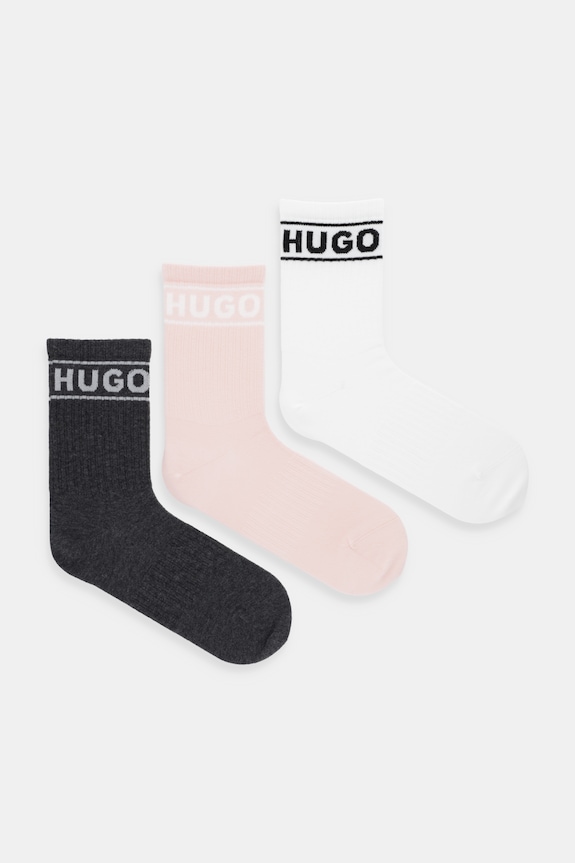 HUGO șosete 3-pack 3P QSRIB SPORTY CC W gri 50517669