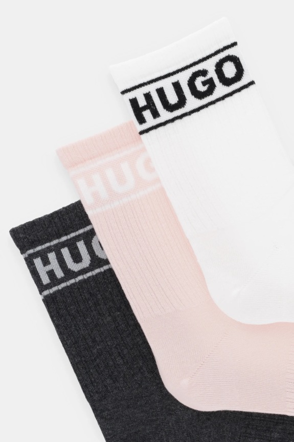 HUGO șosete 3-pack 3P QSRIB SPORTY CC W 50517669 gri AW25